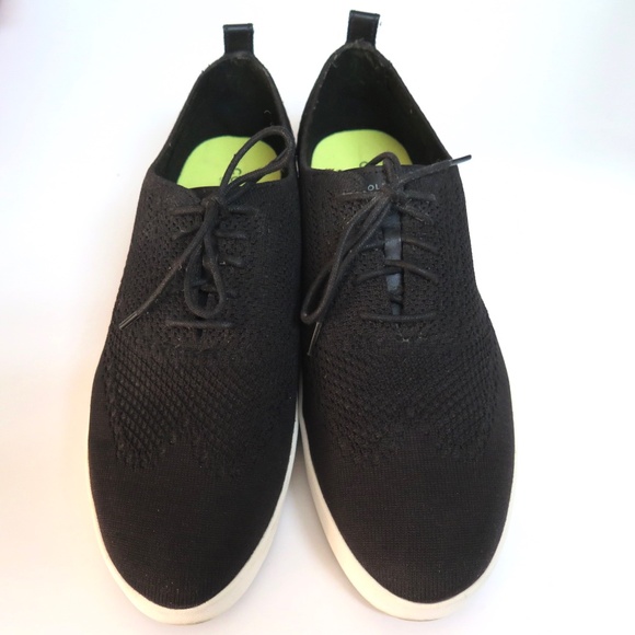 Cole Haan GP Contender Black Mesh Lace up Sneakers, Oxford - Picture 1 of 10